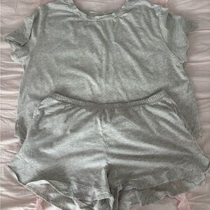 Stars Above Light Gray Pajama Set